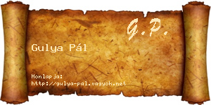 Gulya Pál névjegykártya